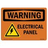 Signmission Safety Sign, OSHA WARNING, 5" Height, 7" Width, Electrical Panel, Landscape OS-WS-D-57-L-12096